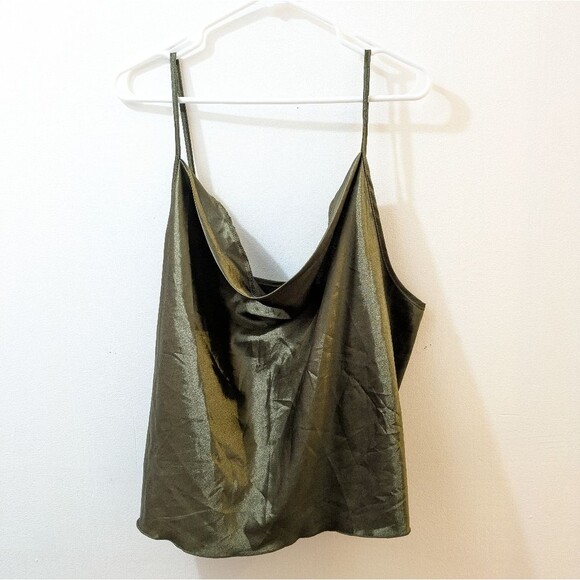 Shein Curve Shiny Bronze Brown Tank Top Adjustable Straps, Women's 4X - Picture 1 of 7